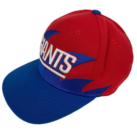 New York Giants Hat Cap Mens Red Blue‎ Sharktooth Snapback NFL Mitchell & Ness - Picture 3 of 12
